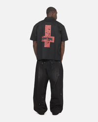 Saint Morta Saints Marked Button Up Shirt Washed Black