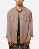 XXIII Acid Wash Button Up Over Shirt Washed Brown