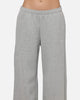 Nike Women's Studio Fleece Medium Weight Mid-Rise Wide-Leg Pants Dark Grey Heather