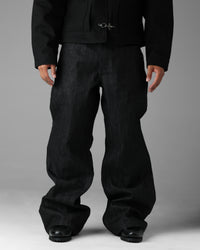 Loiter Selvedge Denim Boot Cut Jeans Black