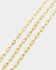 Raising Hell Women's Customisable Long Cable Necklace Gold