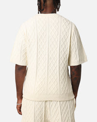 XXIII Lucas Cable Knit T-Shirt Cream