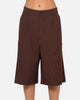 Carre Heritage Pleated Shorts Brown