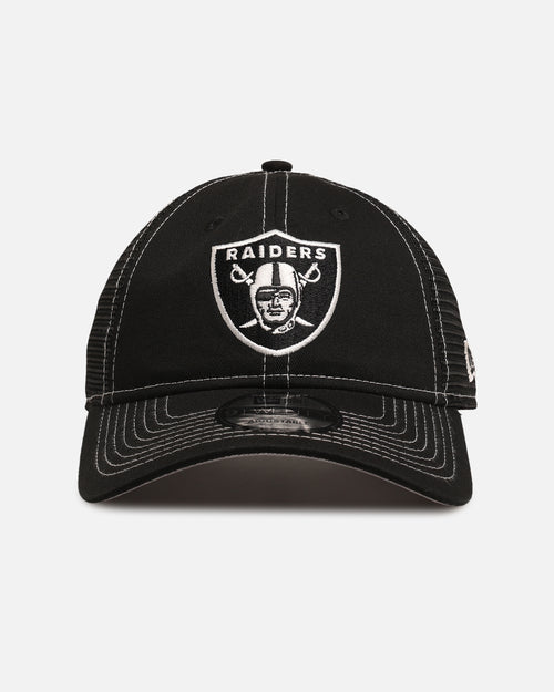 New Era Las Vegas Raiders 'Contrast Chrome' 9TWENTY Casual Trucker Strapback Black