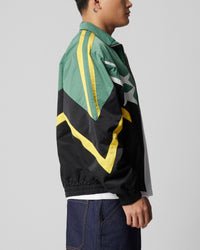 Loiter Hybrid Track Jacket Green/Yellow