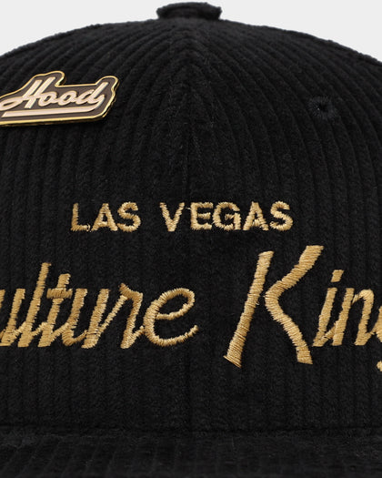 Hood X Culture Kings Las Vegas Collab Original Corduroy Snapback Black