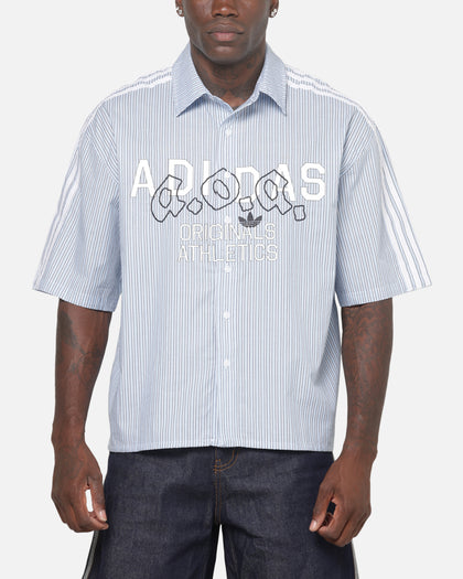 Adidas Originals Poplin AOA Button Up Shirt Night Indigo