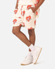 99 Cabana Roaming Hearts Shorts Off White/Red