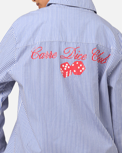 Carre Dice Club Long Sleeve Button Up Shirt Pinstripe