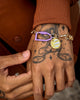 Wild for the Weekend Slam Dunk Basketball Bracelet Purple/Yellow/Gold