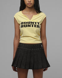 Loiter Women's Bounty Hunter Cropped Tee Washed Yellow
