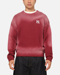 Majestic Athletic New York Yankees Black Letter Knit Crewneck Sour Cherry