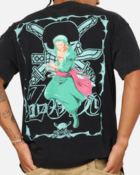 73Studio X One Piece Zoro Vintage T-Shirt Off Black