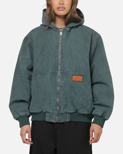 Carre Sherpa Lined Hoodie Forest Green