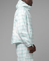 Loiter Ultra Hybrid Windbreaker Jacket Green Plaid
