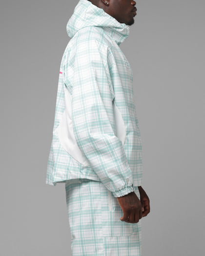 Loiter Ultra Hybrid Windbreaker Jacket Green Plaid