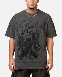 73Studio X DC Batman Catwoman Squad Heavyweight T-Shirt Black Wash