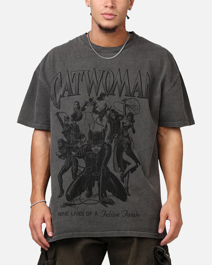 73Studio X DC Batman Catwoman Squad Heavyweight T-Shirt Black Wash