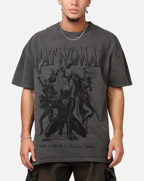 73Studio X DC Batman Catwoman Squad Heavyweight T-Shirt Black Wash