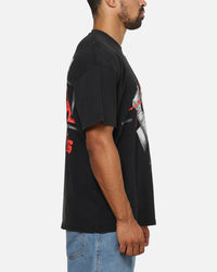 73Studio X WWE CM Punk My Life Rules Vintage T-Shirt Black Acidwash