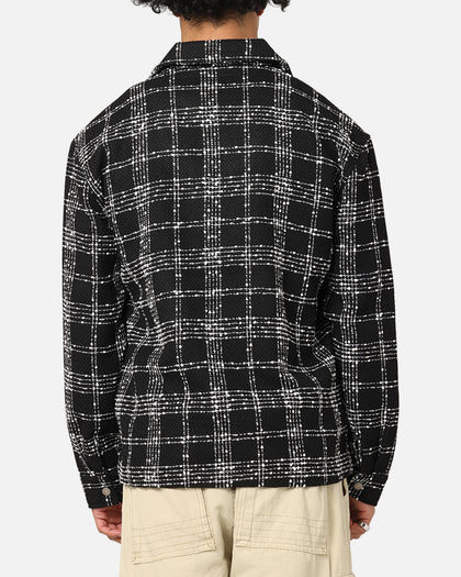 XXIII Boucle Tweed Zip Jacket Black/White
