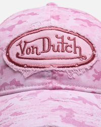 Von Dutch Distressed Trucker Snapback Pink Camo