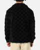 XXIII Checkerboard Fur Jacket Black