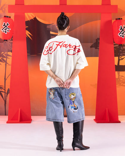 Ed Hardy Devil T-Shirt Off White