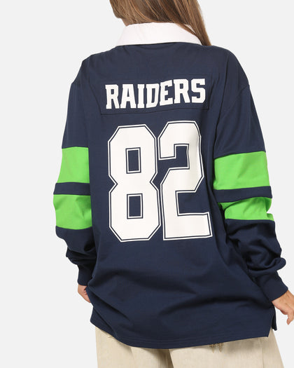 Bleacher Athletic Canberra Raiders NRL Legacy Rugby Polo Shirt Navy