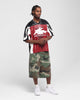 Loiter Vegan Leather Football Top Red/Black