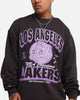 Mitchell & Ness Women's Los Angeles Lakers Arch Logo Crewneck Overdyed Black