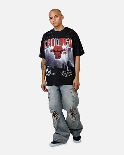 Mitchell & Ness Chicago Bulls Skyline T-Shirt Faded Black