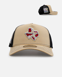 New Era Houston Astros 'Vintage Truckers' 9FORTY A-Frame Trucker Snapback Vegas Gold