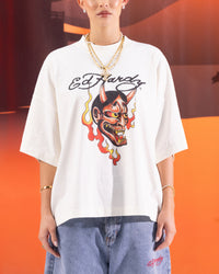 Ed Hardy Devil T-Shirt Off White