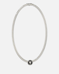 Guess Mainline Panther 21" Crystal Silver Necklace Silver