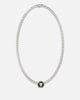 Guess Mainline Panther 21" Crystal Silver Necklace Silver