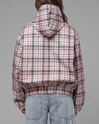 Loiter Racer Work Jacket Pink Plaid