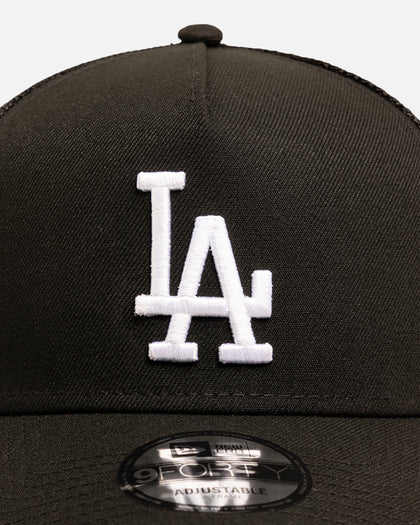 New Era Los Angeles Dodgers 9FORTY A-Frame Trucker Snapback Black