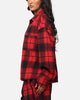 XXIII Plaid Long Sleeve Overshirt Red