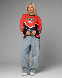 Loiter Thrill Racing Long Sleeve T-Shirt Red