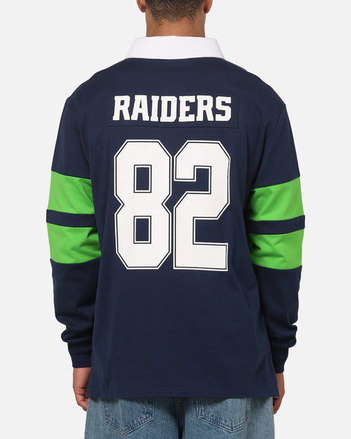 Bleacher Athletic Canberra Raiders NRL Legacy Rugby Polo Shirt Navy