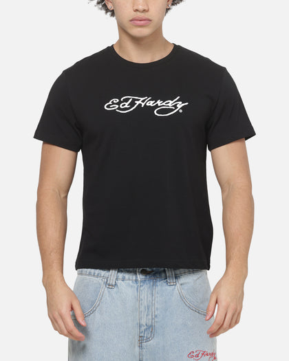 Ed Hardy Wake Up T-Shirt Washed Black
