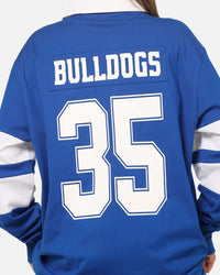 Bleacher Athletic Canterbury-Bankstown Bulldogs NRL Legacy Rugby Polo Shirt Blue