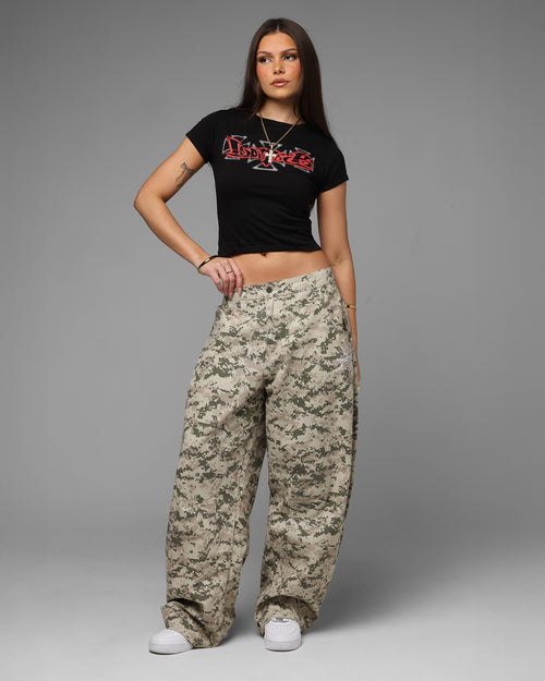 Loiter Women's Holy Fire Crop T-Shirt Black