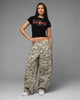 Loiter Women's Holy Fire Crop T-Shirt Black