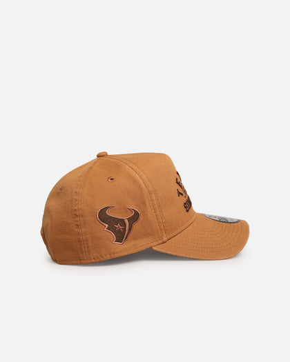 New Era Houston Texans 'Washed Canvas' 9FORTY A-Frame Snapback Walnut