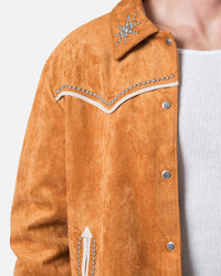 MNML Suede Collared Jacket Orange