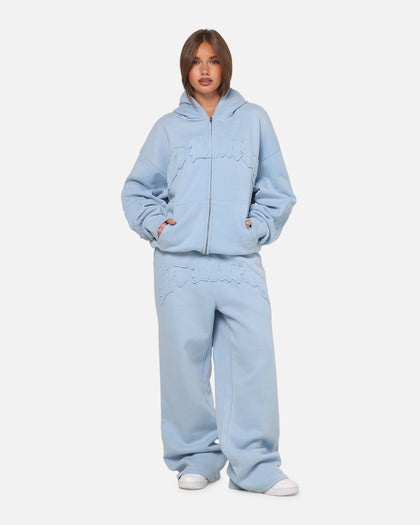Ed Hardy Fray Zip Hoodie Blue