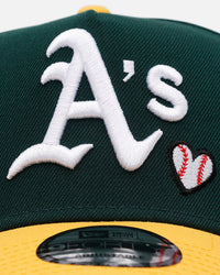 New Era Oakland Athletics 'Baseball Hearts' 9FORTY A-Frame Snapback Official Team Color