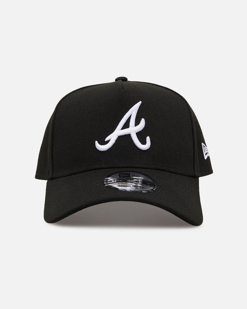 New Era Atlanta Braves 'Easy Black and White' 9FORTY A-Frame Snapback Black/White